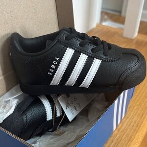 Adidas Samoa Kids Black and White Sneakers